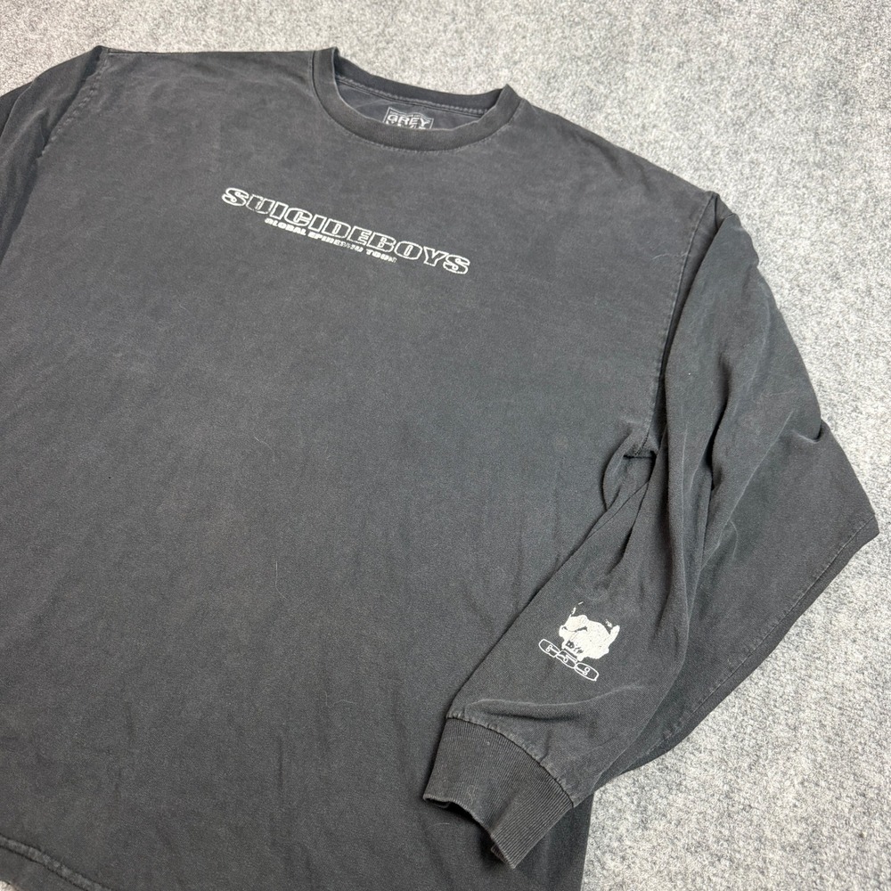 Suicideboys G59 Global Epidemic Tour Long Sleeve Shirt XL Black Rap Merch